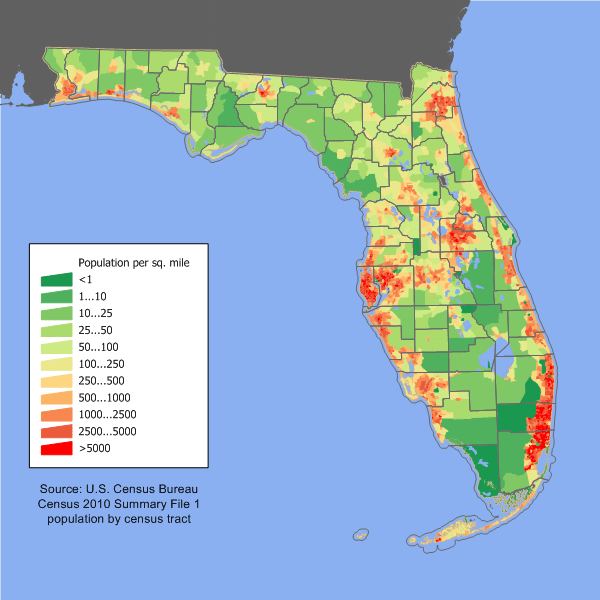 Florida population map HG